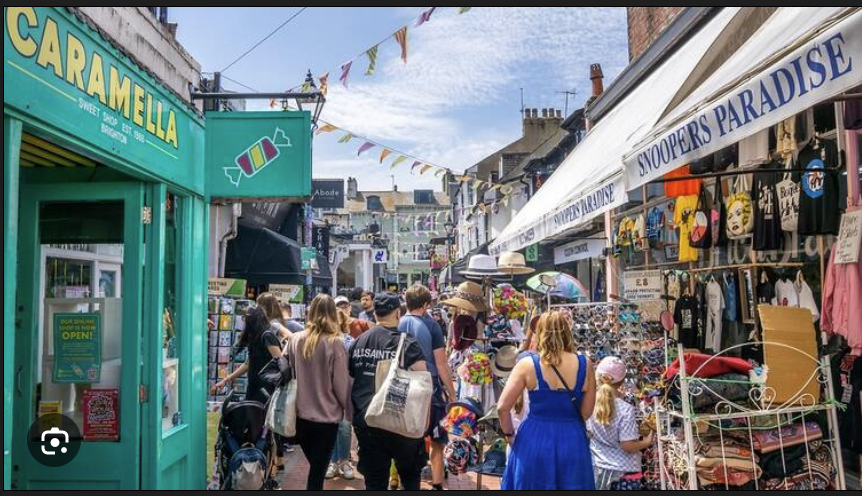 Brighton Lanes at night