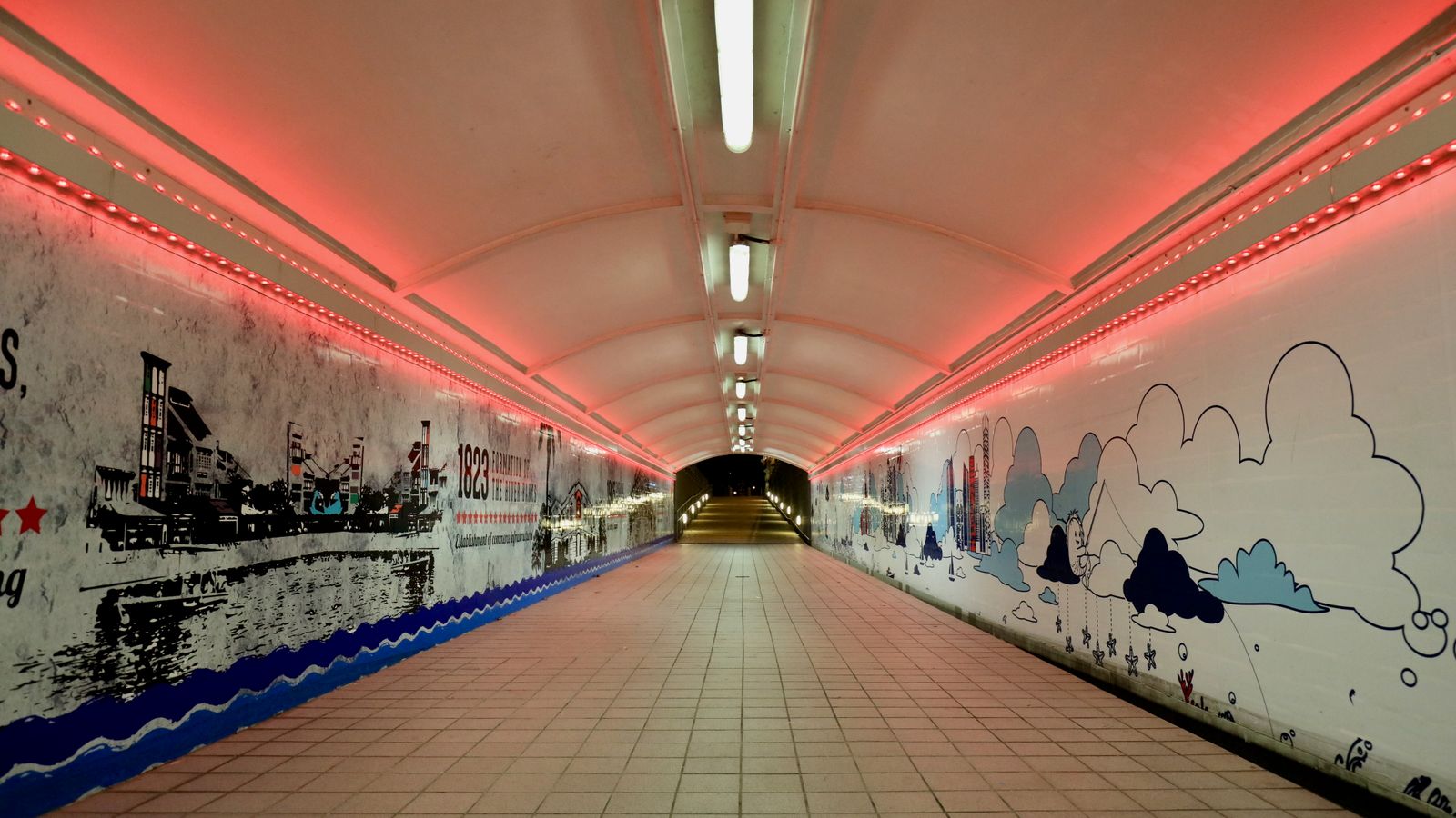 Neon Pathways of Reflection